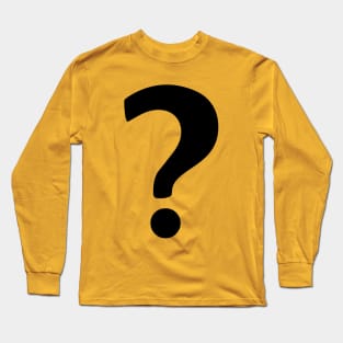 Big Black Question Mark Long Sleeve T-Shirt